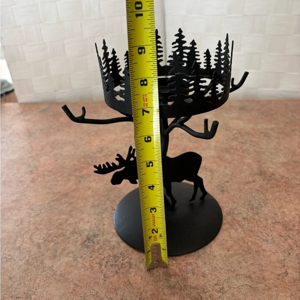 PartyLite Black Moose & Forest Metal Candle Holder - Picture 9 of 9